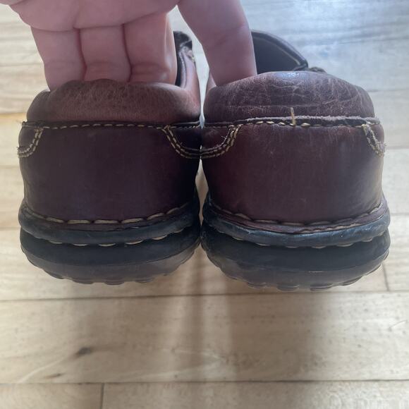 Born Shoes Womens 8.5 M Slip On Clogs Burgundy Brown Leather Comfort‎ Low Top - Picture 11 of 13